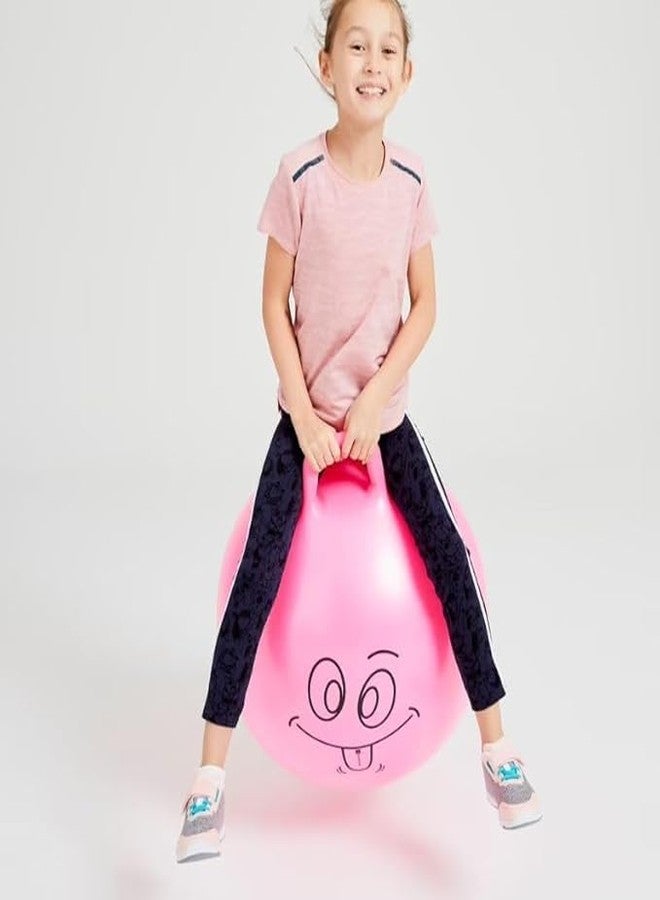 PAVITYAKSH HOP Ball Inflatable Jumping Hopping Hopper Hop Bouncy Jumping Ball with Grip Handle for Kids(45CM) (Pink) - Image 4